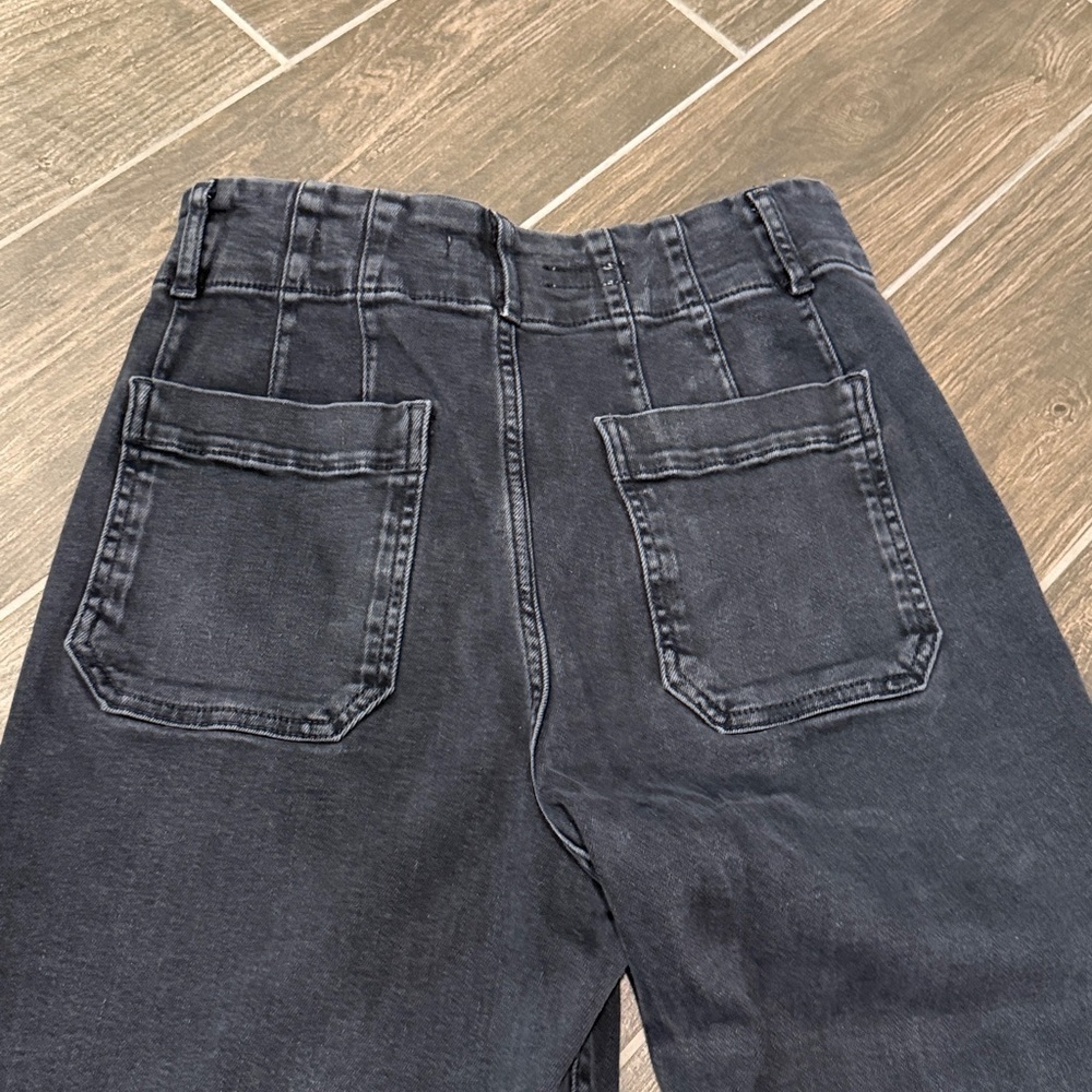 Anthropologie Pilcro The Skipper High Rise Cropped Vintage Black Denim Jeans - Picture 16 of 16